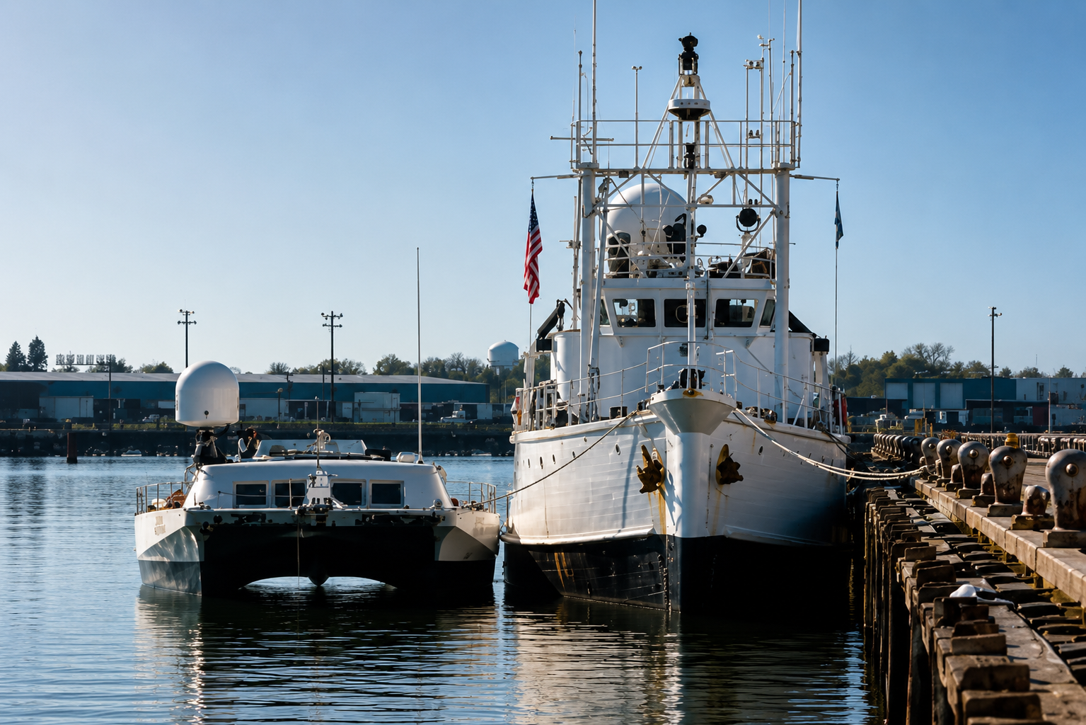 Moulin à Vent alongside Calypso in Norfolk, Virginia