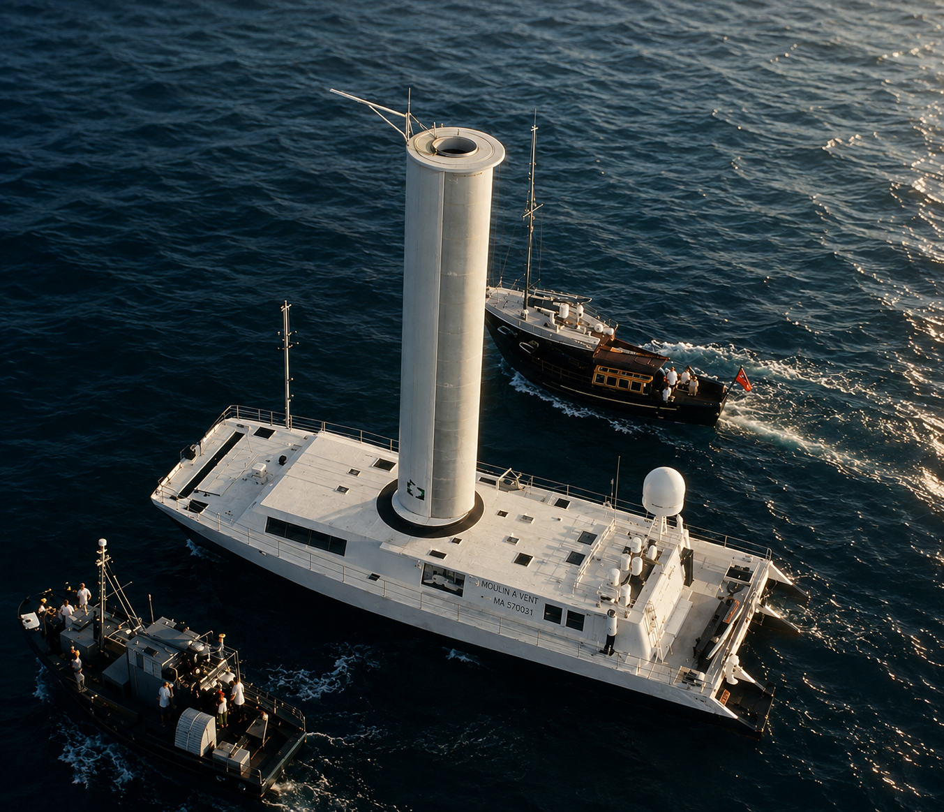 Moulin à Vent underway during the Turbosail experiment